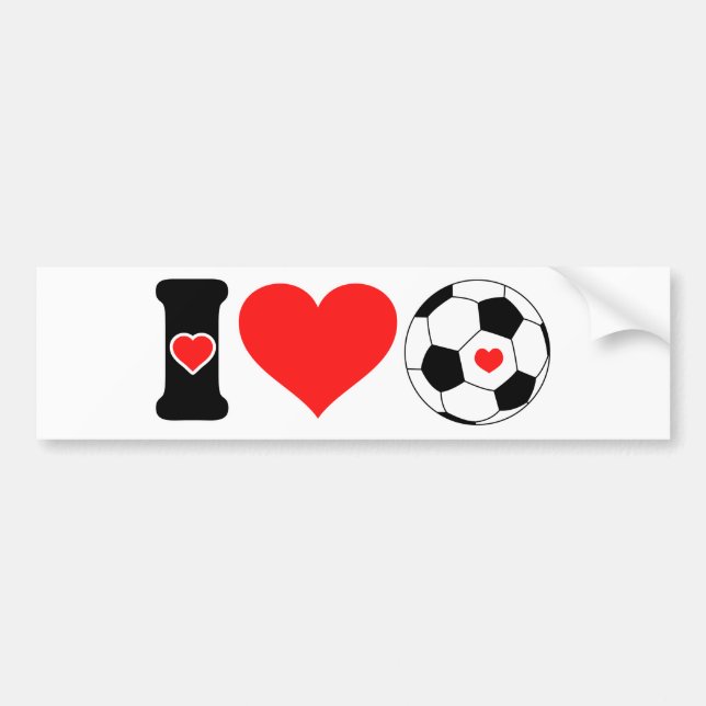 I love Soccer  Bumper Sticker (Front)