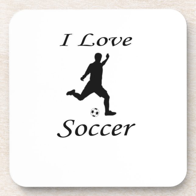 I Love Soccer Coaster (Front)