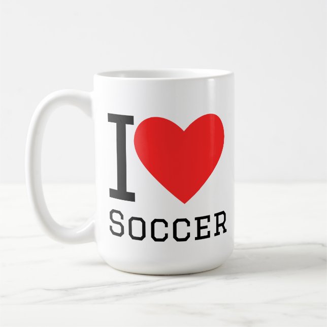 I love soccer coffee mug (Left)