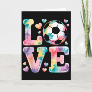 I Love Soccer Goalie Girl Player Fan Game Day Tie Card