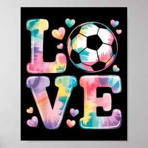 I Love Soccer Goalie Girl Player Fan Game Day Tie  Poster