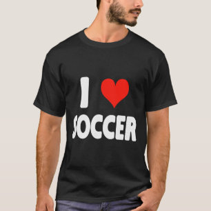 I Love Soccer Heart Soccer Futbol Field Pitch Goal T-Shirt