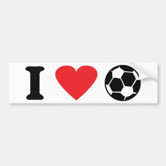 I love soccer icon bumper sticker