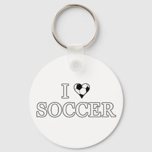 I Love Soccer Key Ring