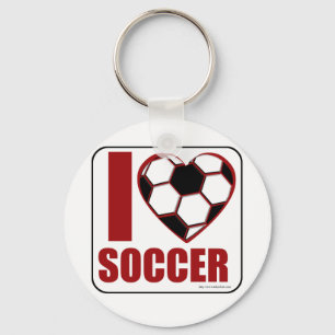 I love soccer! key ring