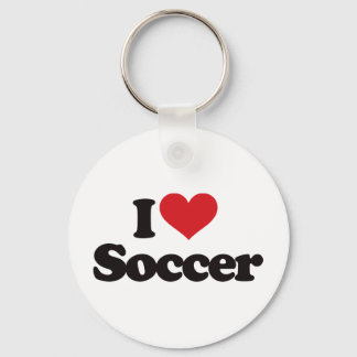 I Love Soccer Key Ring