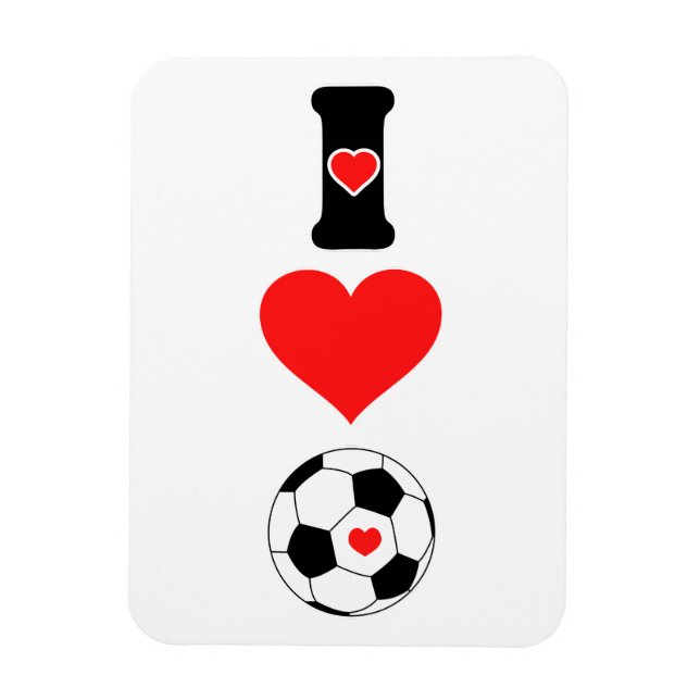 I love Soccer Magnet (Vertical)