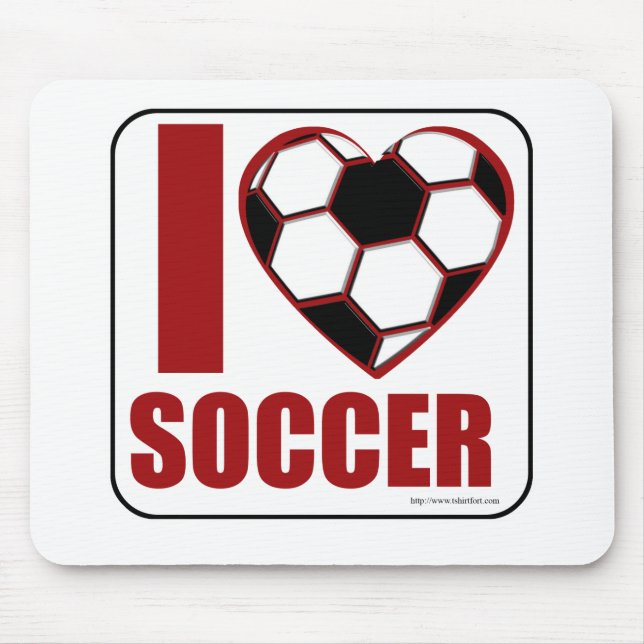 I love soccer! mouse mat (Front)