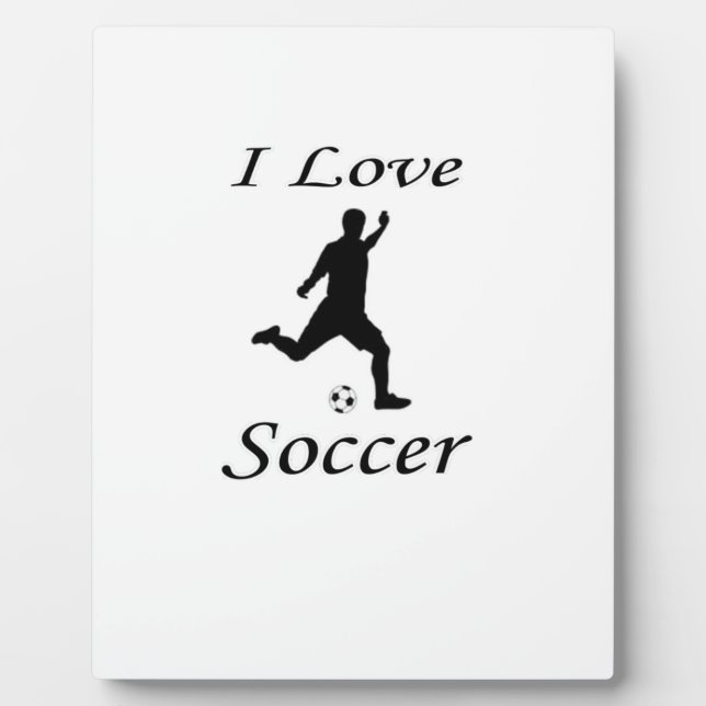 I Love Soccer Plaque (Front)