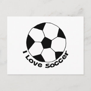 I Love Soccer Postcard