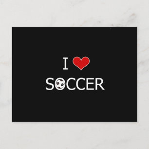 I Love Soccer Postcard