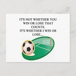 i love soccer postcard