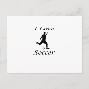 I Love Soccer Postcard