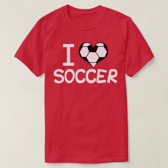 I Love Soccer T-Shirt (Design Front)