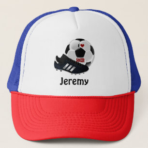 I Love Soccer template Trucker Hat