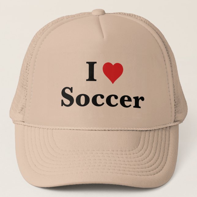 I Love Soccer Trucker Hat (Front)