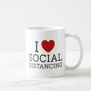 I Love Social Distancing Coffee Mug