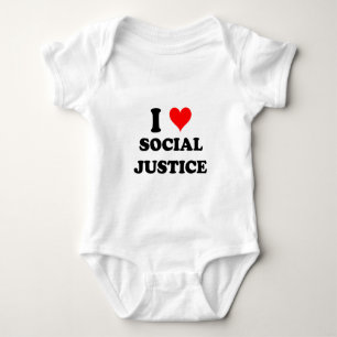 I Love Social Justice Baby Bodysuit