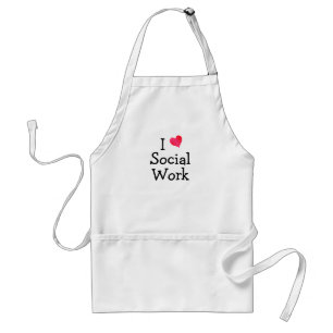 I Love Social Work Standard Apron