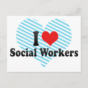I Love Social Workers Postcard
