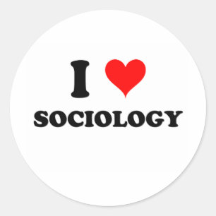 I Love Sociology Classic Round Sticker
