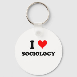 I Love Sociology Key Ring
