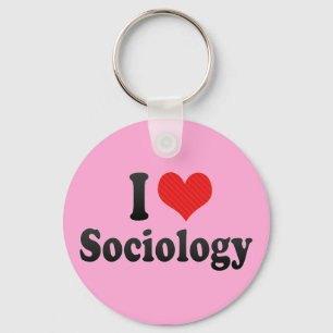 I Love Sociology Key Ring