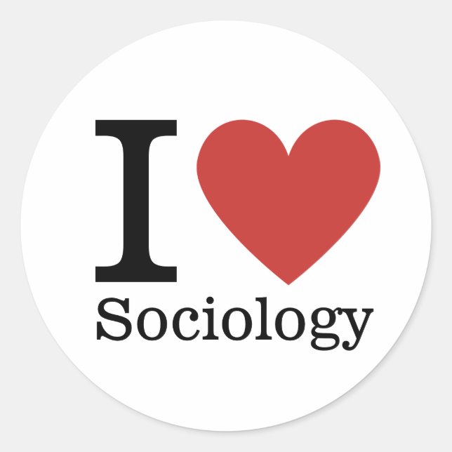 I ❤️ Love Sociology STICKER (Front)