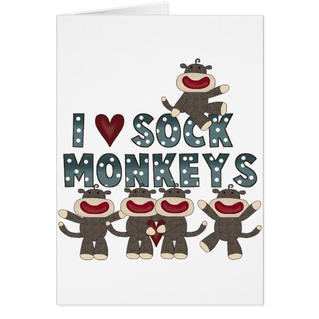 I Love Sock Monkeys Tshirts and Gifts (Front)