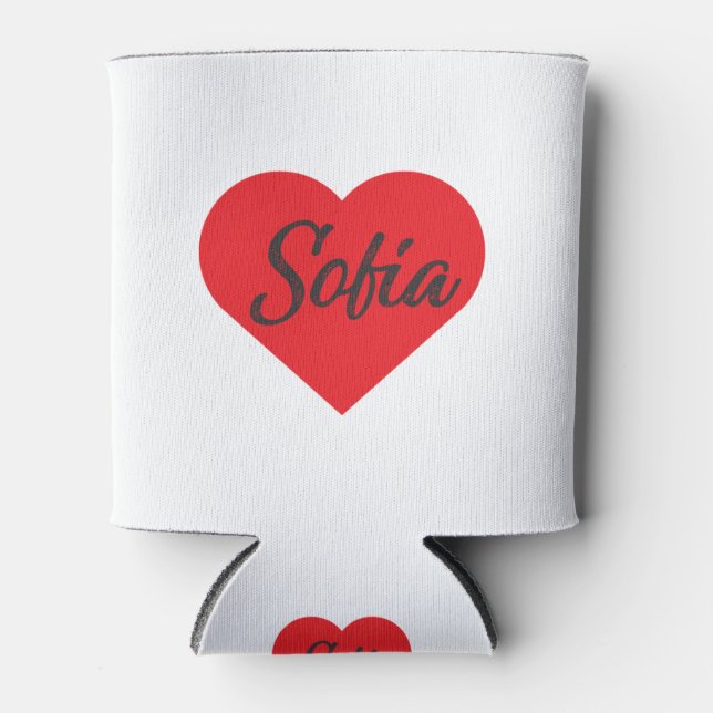 I Love Sofia - Bulgaria Can Cooler (Front)