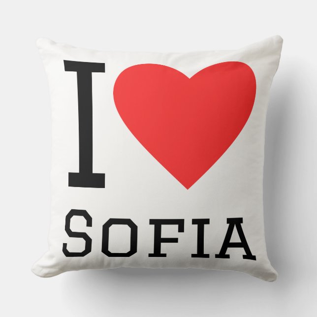 I love Sofia  Cushion (Front)
