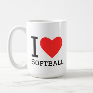 I love softball coffee mug