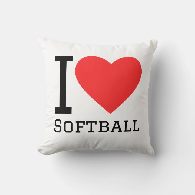 I love softball cushion (Front)