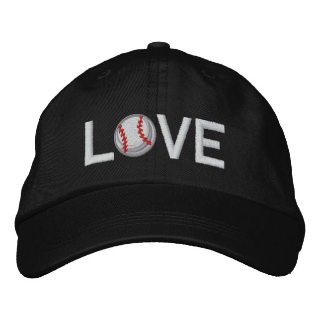 I Love Softball Embroidered Hat (Front)