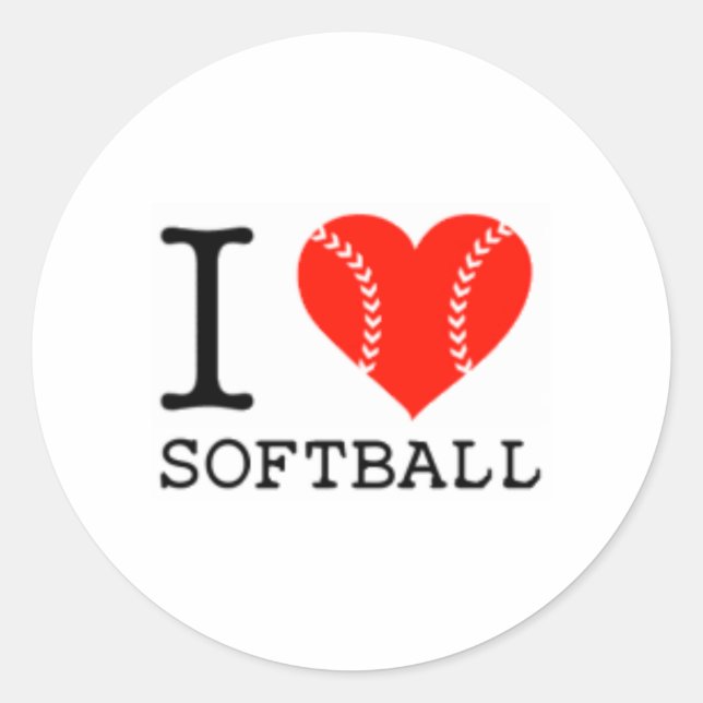 i love softball STICKERS ossc (Front)