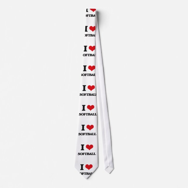I Love Softball Tie (Front)