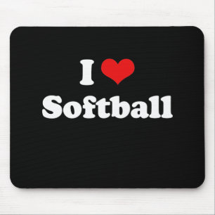 I Love Softball Tshirt Mouse Mat