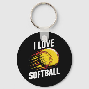 I Love Softll Enthusiast Pride Key Ring