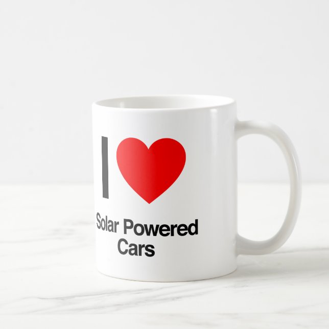 i love solar powered cars coffee mug (Right)