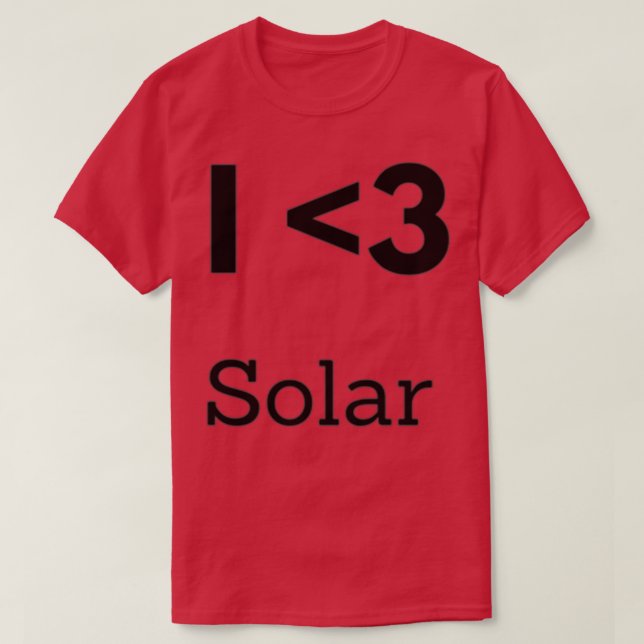 I love solar T-Shirt (Design Front)
