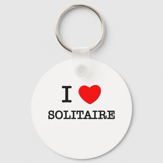 I Love Solitaire Key Ring (Front)