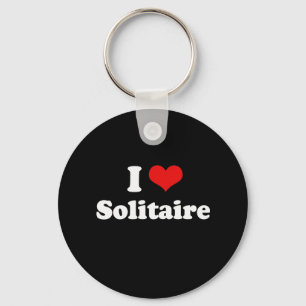 I Love Solitaire Tshirt Key Ring