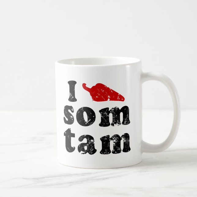 I Love Som Tam ❤ Thai Isaan Food Coffee Mug (Right)