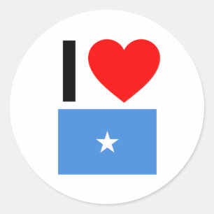 i love somalia classic round sticker