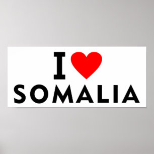 I love Somalia country like heart travel tourism Poster