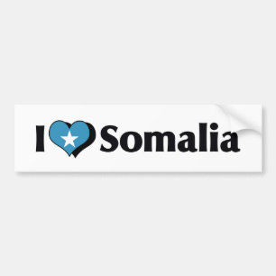 I Love Somalia Flag Bumper Sticker