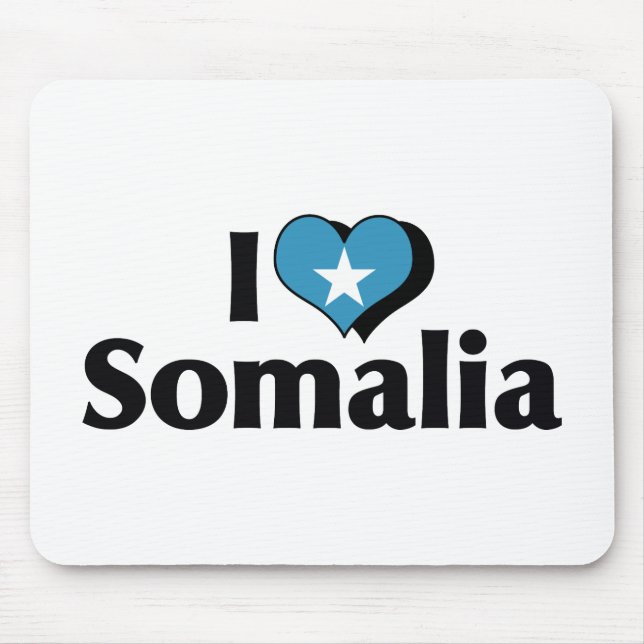 I Love Somalia Flag Mouse Mat (Front)
