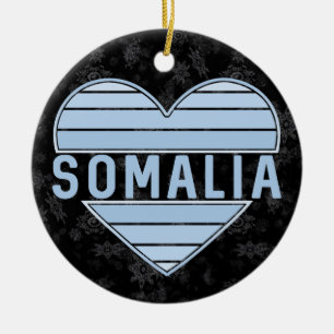 I Love Somalia, Somali Heart Ceramic Tree Decoration