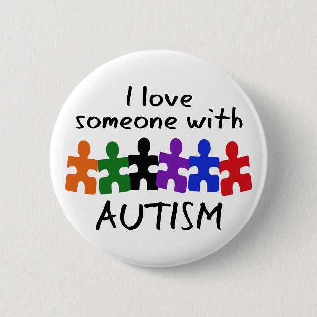 I Love Someone 6 Cm Round Badge (Front)