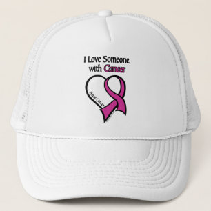 I Love Someone...Heart/Ribbon...Breast Cancer Trucker Hat